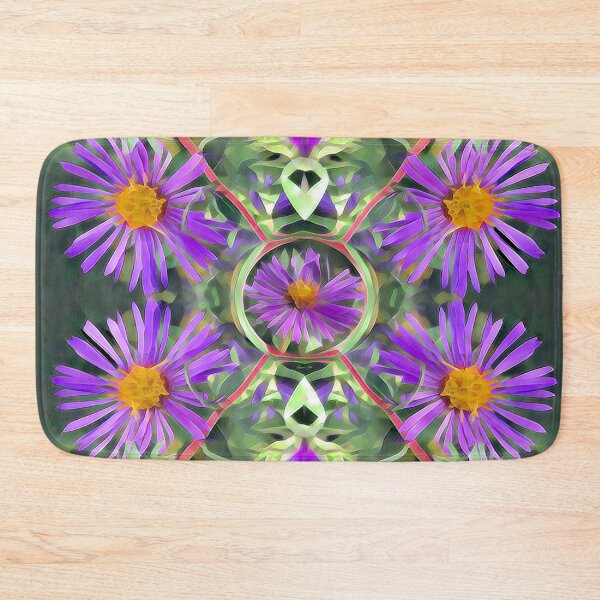 Item preview, Purple Aster Collage, Native Daisy Design with Naturally Viviid Hues designed and sold by Lawrence White.