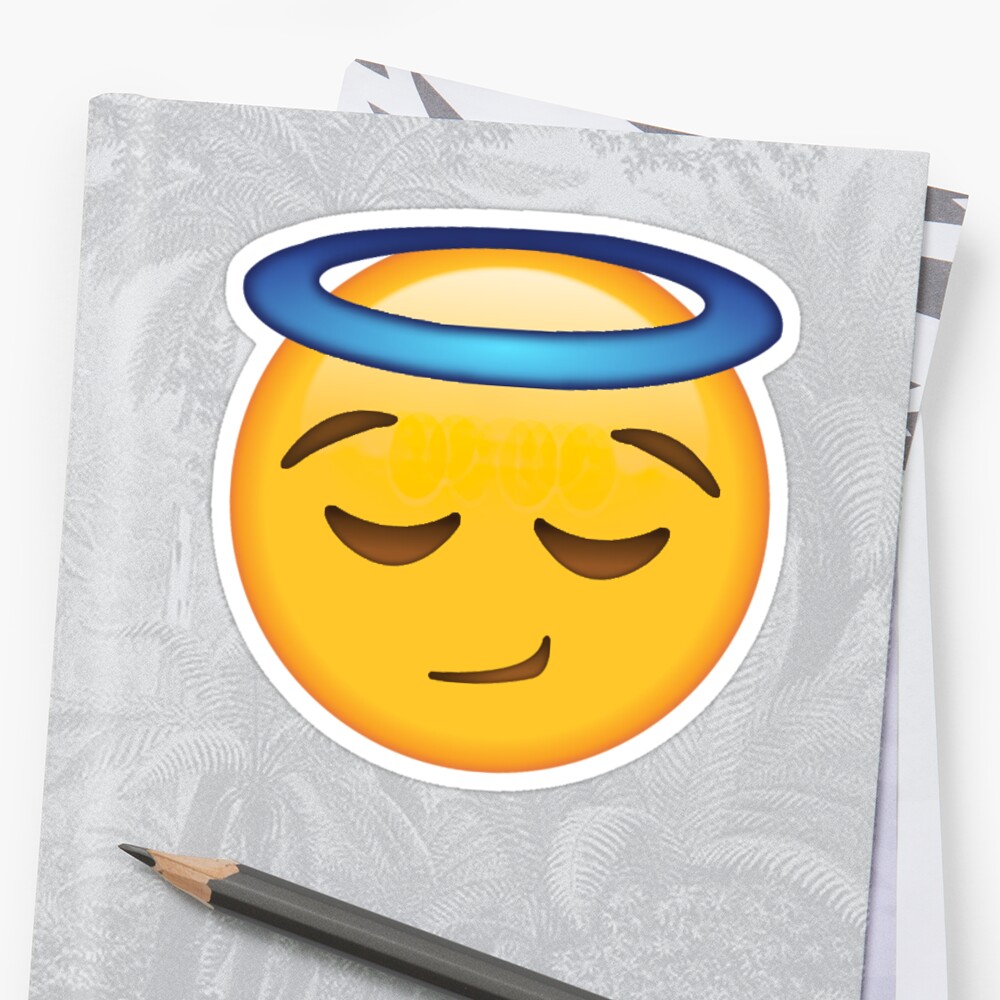 "Humble Angel Secret Emoji funny meme" Sticker by