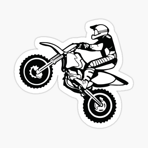 Motocross Dirt Bike Stunt Rider Sticker