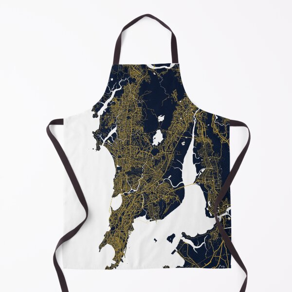 Item preview, Mumbai City Map of India - Gold Art Deco designed and sold by deMAP.