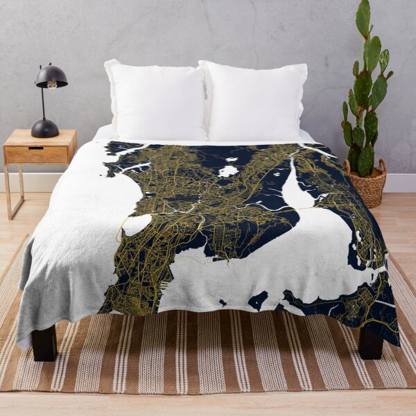 Item preview, Mumbai City Map of India - Gold Art Deco designed and sold by deMAP.
