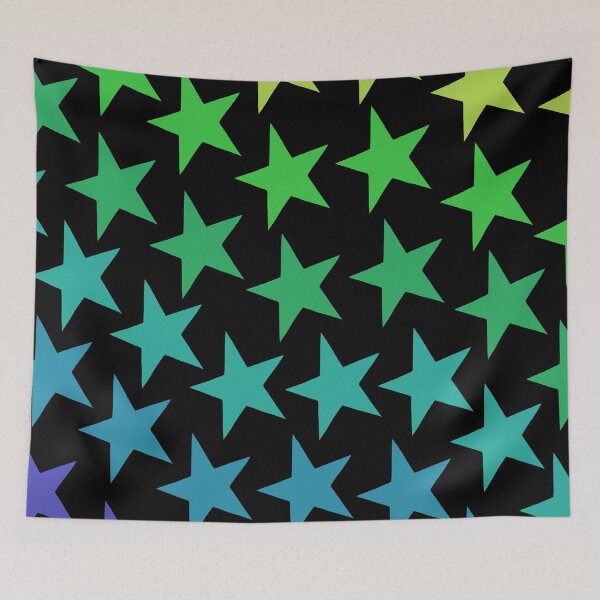 Item preview, Green rainbow stars designed and sold by Textures4all.