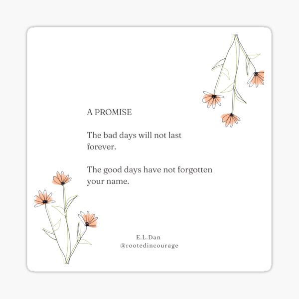 A Reminder & A Promise Sticker