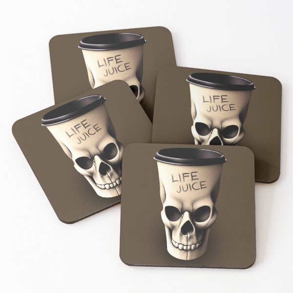 Item preview, Coffee Cup Mug Halloween Skull Spooky Life Juice Funny Horror Goth designed and sold by PHZTees.