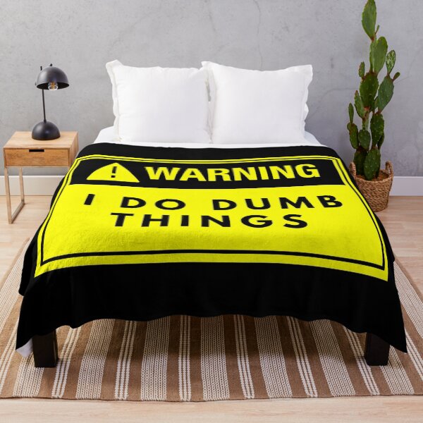 Item preview, Warning I Do Dumb Things Funny Yellow Sign designed and sold by kubix81.