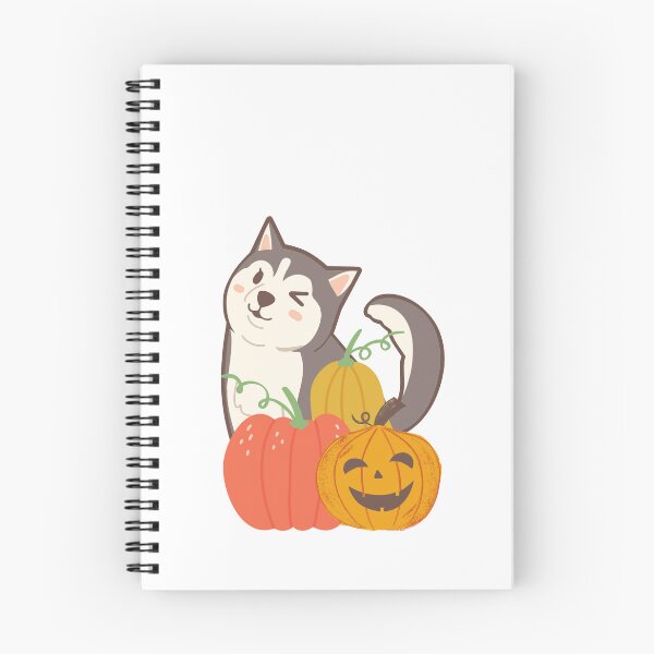 Item preview, Husky and pumpkins designed and sold by PAWZ STARS.