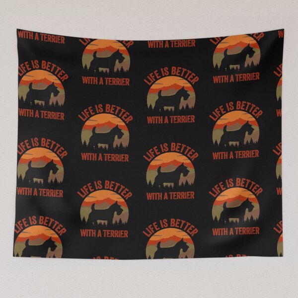 Item preview, Life Is Better With A Scottish Terrier Vintage Country Dog Gift  designed and sold by Guarddogdrive.
