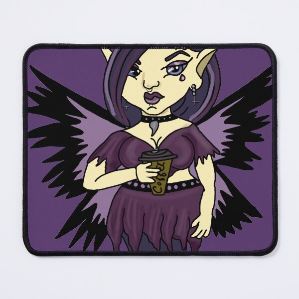 Item preview, Goth Emo Chibi fairy designed and sold by Jodi Mahaffey.