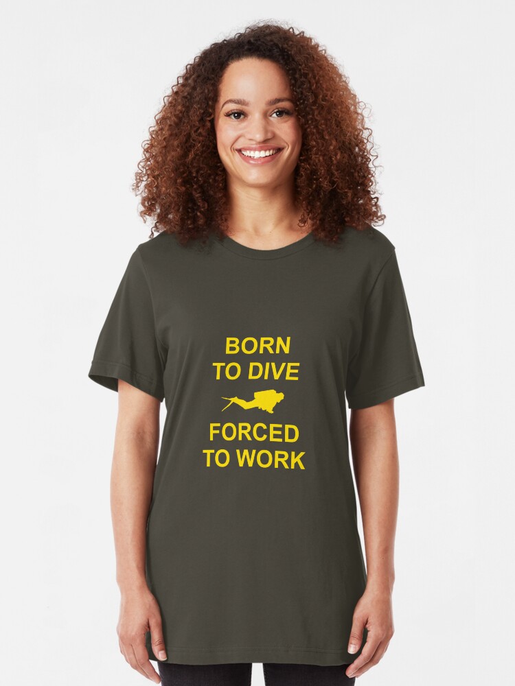 Alternate view of Born To Dive Slim Fit T-Shirt