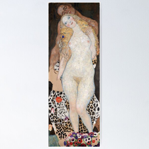 Aperçu de l'œuvre Gustav Klimt peintre autrichien Adam et Eve (1916) créée et vendue par TeeARTHY.