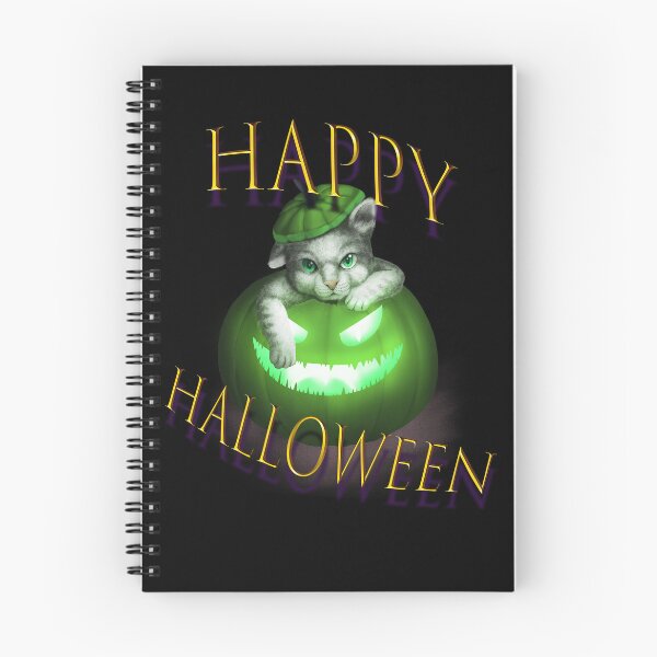 Item preview, Happy Halloween pumpkin and cat - halloween designed and sold by zilvart-.
