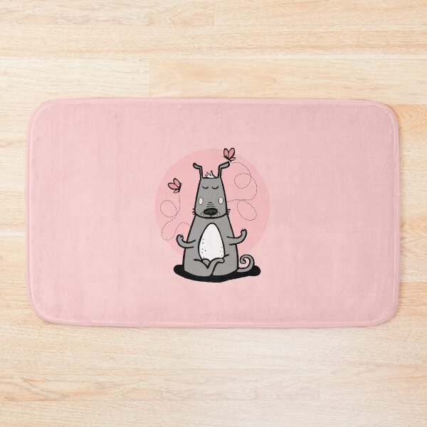 Item preview, Funny grey and white doggo trying to find inner peace with yoga designed and sold by marina63.
