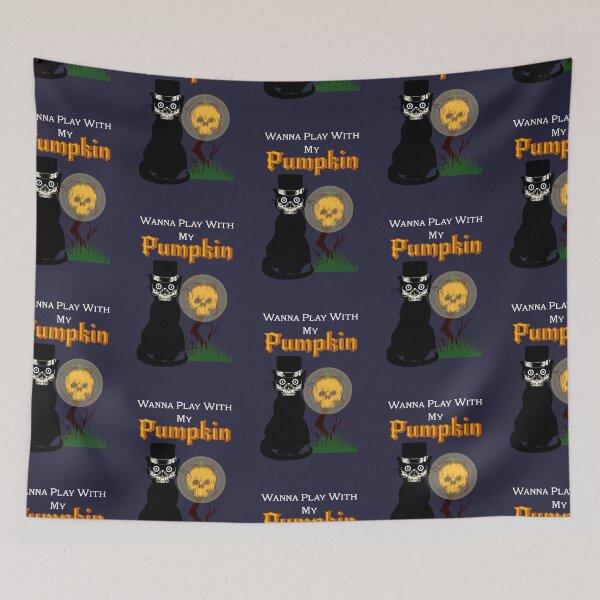 Item preview, Wanna Play With My Pumpkin (Skull Cat) designed and sold by SimplyMe-Plus.