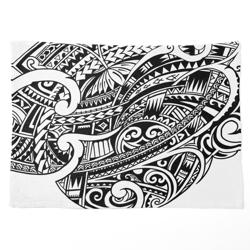 Samoan Floral Tattoo Svg, Tribal Art Svg, Polynesian Svg