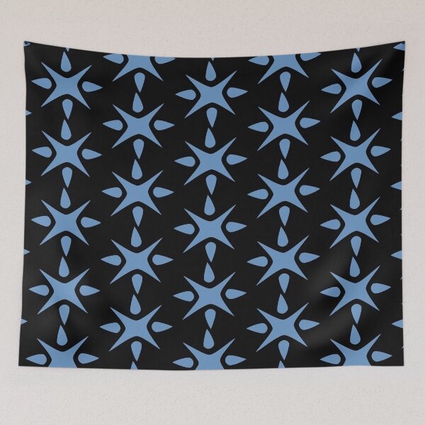 Item preview, Large Geometric abstract snowflake in blue designed and sold by AngelDawnDesign.