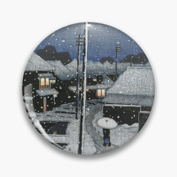 Item preview, Evening Snow at Terajima Village by Kawase Hasui designed and sold by Takeda-art.