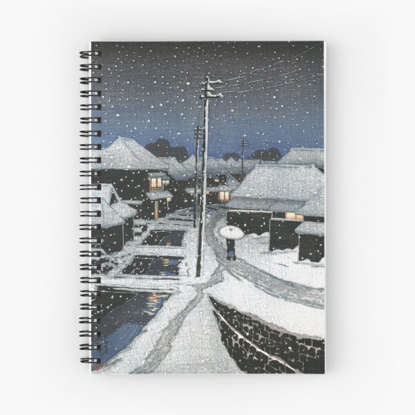 Item preview, Evening Snow at Terajima Village by Kawase Hasui designed and sold by Takeda-art.