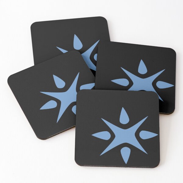 Item preview, Large Geometric abstract snowflake in blue designed and sold by AngelDawnDesign.