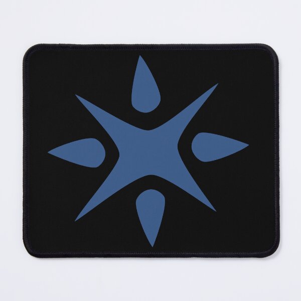 Item preview, Large Geometric abstract snowflake in steel blue designed and sold by AngelDawnDesign.