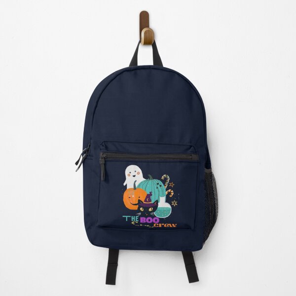 Item preview, The boo crew, illustration with pumpkins, ghosts, cats, spells and potions designed and sold by Malogue.