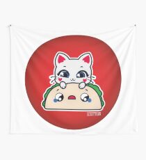 kawaii cat and kawaii taco Wall Tapestry