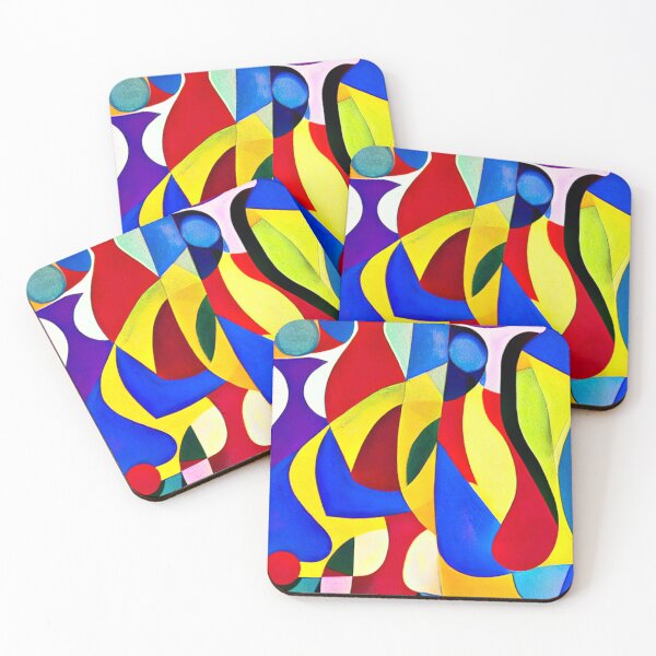 Item preview, Abstract shapes pattern paint designed and sold by FineArtLoverr.