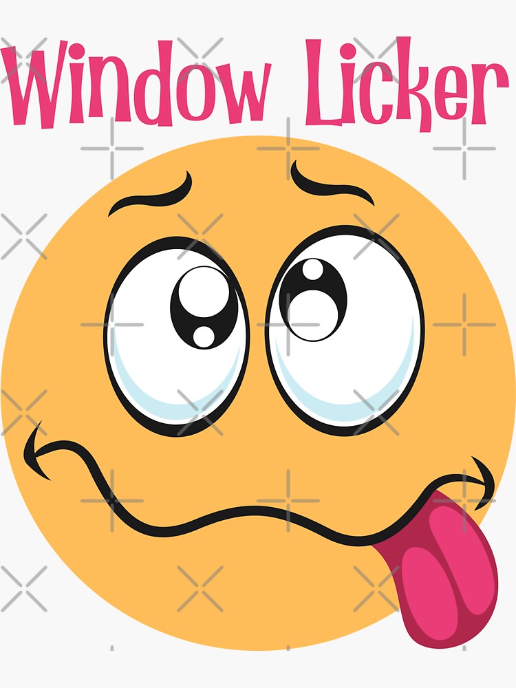 "Funny Window Licker Lips" Sticker for Sale by GarnersDesigns Redbubble