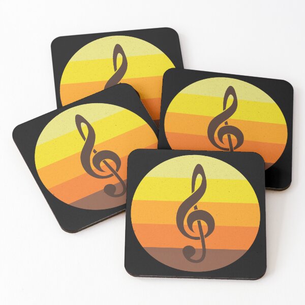 Item preview, Treble clef on a retro sunset designed and sold by Grepthor.