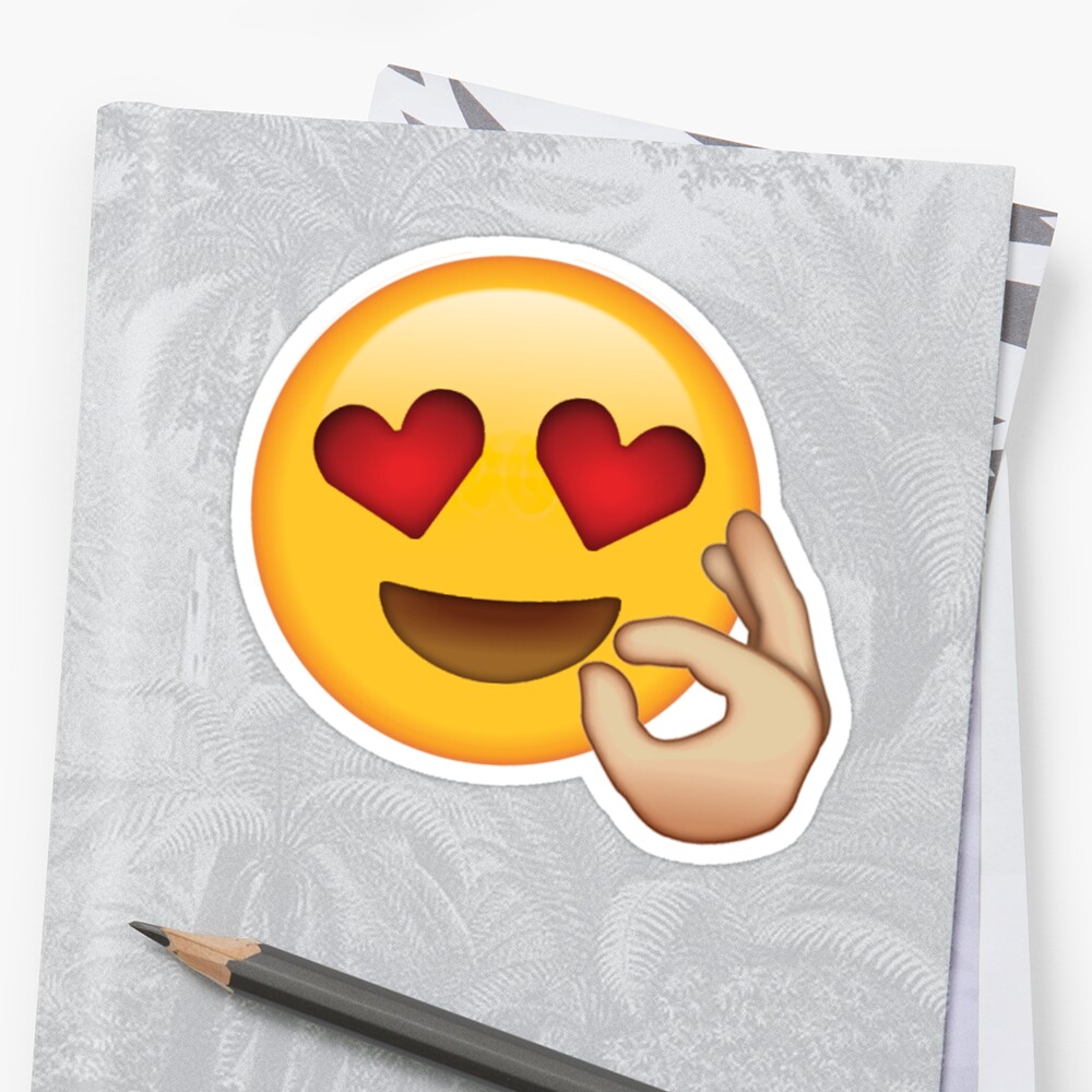 Heart Eyes OK Secret Emoji Funny Internet Meme Stickers By Secret