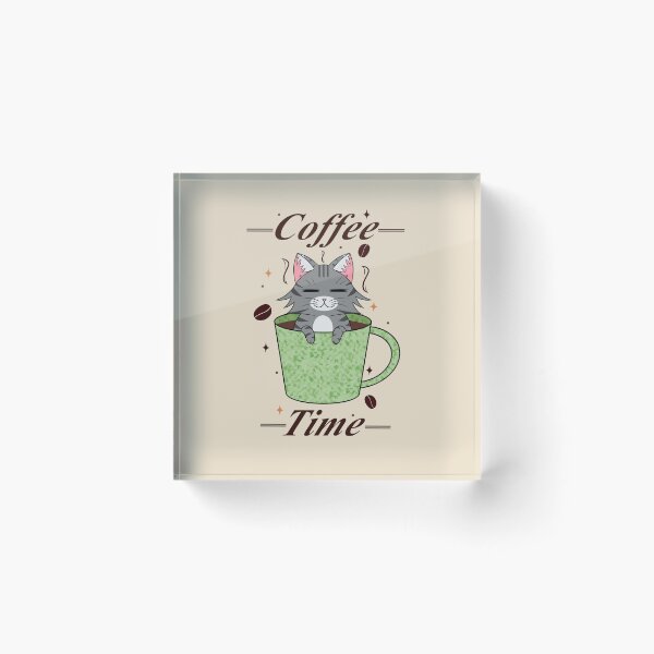 Item preview, Coffee time cat designed and sold by Natsukittyart.