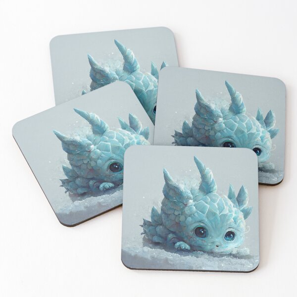 Item preview, Baby Snow Dragon Abstract AI Generated Art designed and sold by MeAI-Art.