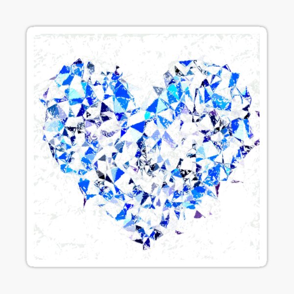 Item preview, blue heart shape abstract with white abstract background designed and sold by Mrvell.