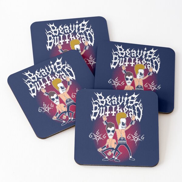 Item preview, Black Metal Buttheads - Funny Heavy Metal - 90_s Cartoon   designed and sold by plastisol.