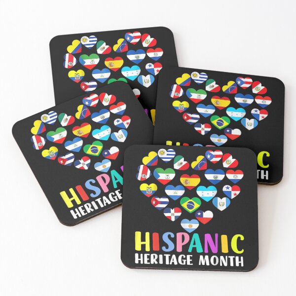 Item preview, National Hispanic Heritage month All Countries Heart Flags designed and sold by Aronjoh.