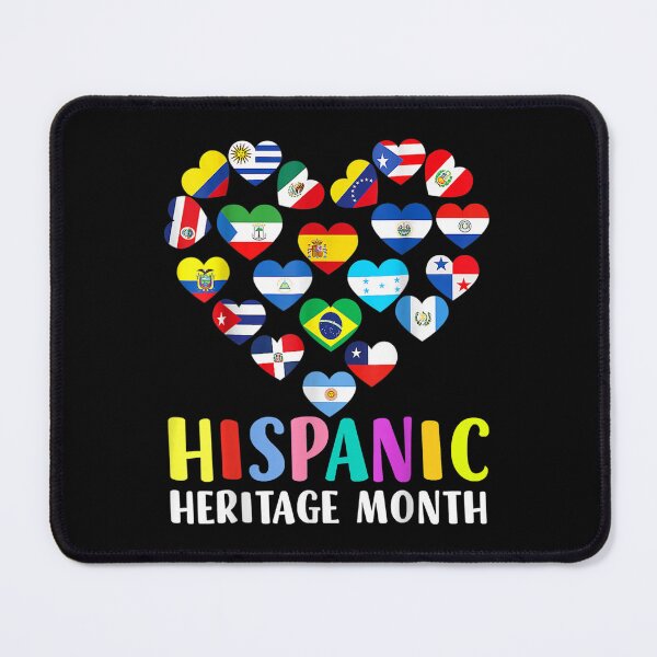 Item preview, National Hispanic Heritage month All Countries Heart Flags designed and sold by Aronjoh.