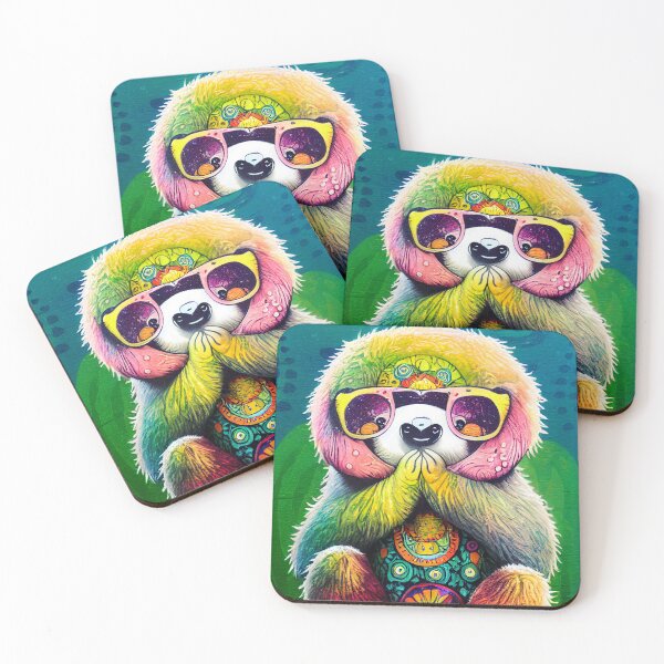 Item preview, Cutest hippie sloth doing yoga designed and sold by Studiowatermars.