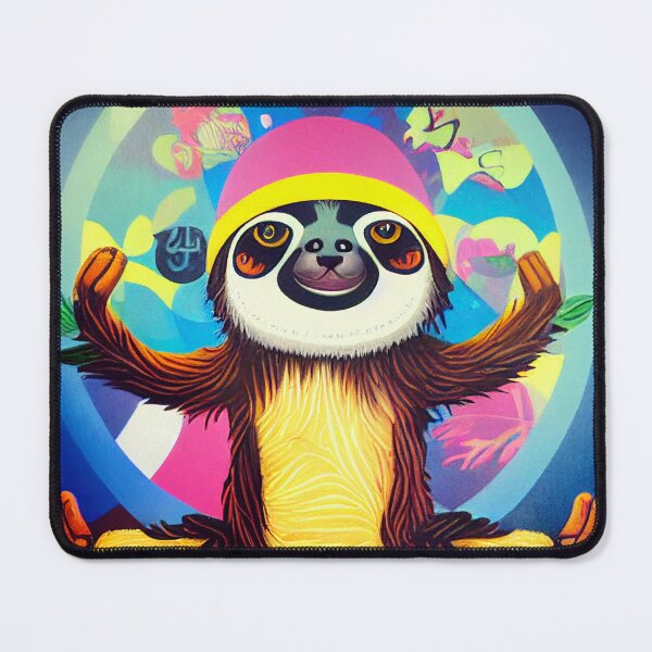 Item preview, Colorful cutest sloth doing yoga designed and sold by Studiowatermars.