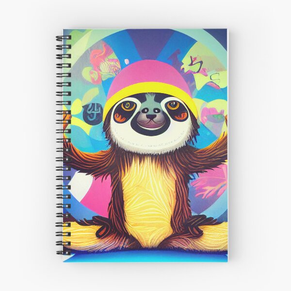 Item preview, Colorful cutest sloth doing yoga designed and sold by Studiowatermars.