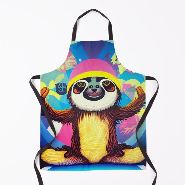 Item preview, Colorful cutest sloth doing yoga designed and sold by Studiowatermars.