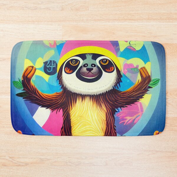 Item preview, Colorful cutest sloth doing yoga designed and sold by Studiowatermars.