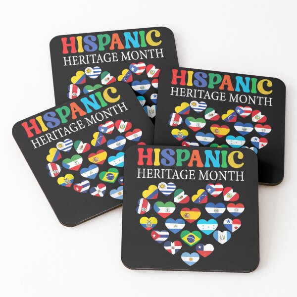 Item preview, National Hispanic Heritage month All Countries Heart Flags designed and sold by Aronjoh.