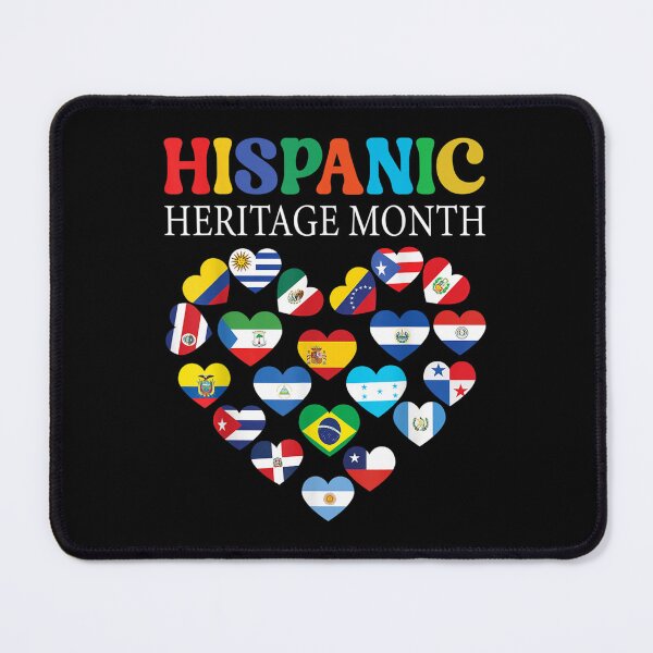 Item preview, National Hispanic Heritage month All Countries Heart Flags designed and sold by Aronjoh.
