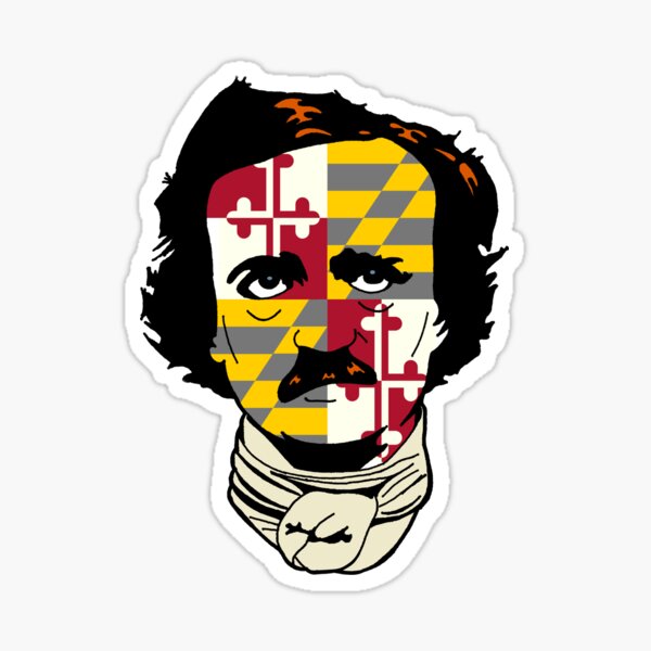 Item preview, Edgar Allan Poe flag face designed and sold by Shy Guy's Pixels.