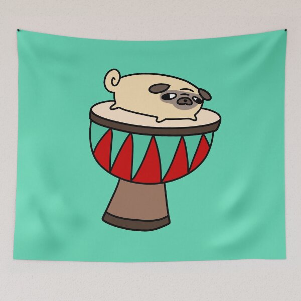 Item preview, Little Pug and Djembe designed and sold by SaradaBoru.