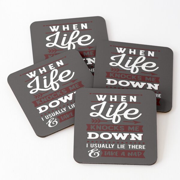 Item preview, when life knocks me down i usually lie there and take a nap designed and sold by TILAL MOHAMMED.