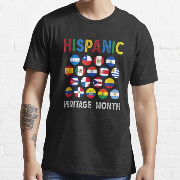 National Hispanic Heritage Month Latin Countries Flags T Shirt For Sale By Aronjoh Redbubble 9600