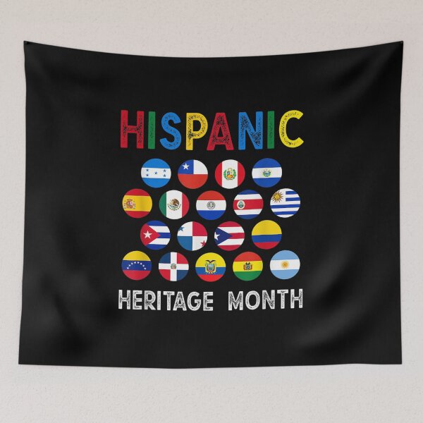 Item preview, National Hispanic Heritage Month Latin Countries Flags designed and sold by Aronjoh.