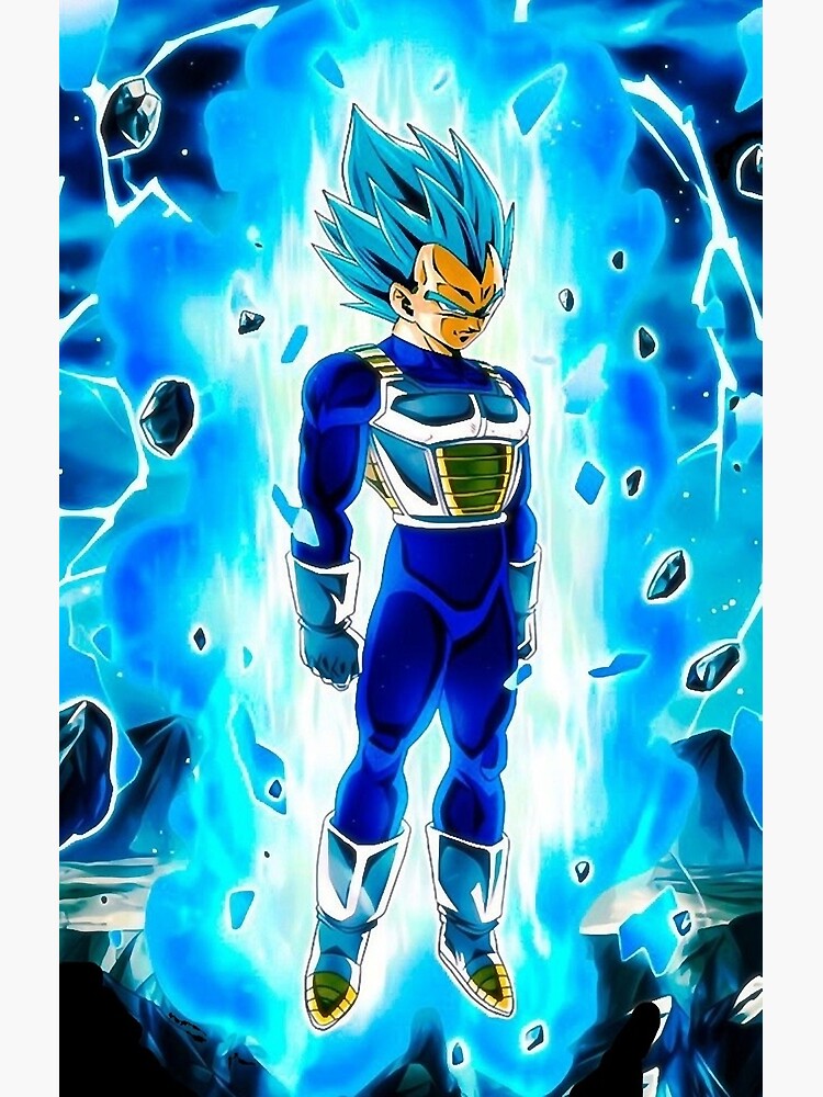 Vegeta Super Saiyan Blue Evolution Poster | Exclusive Art | Dragon Ball |  NEW