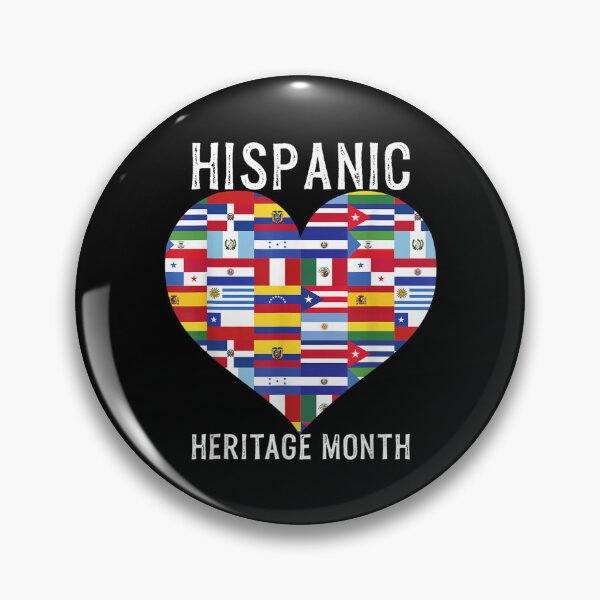 Item preview, All Countries Flags Heart Hispanic Heritage Month designed and sold by Aronjoh.