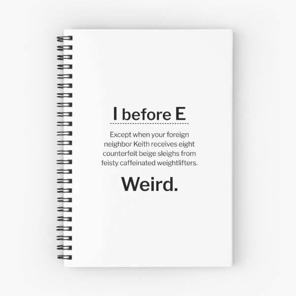Item preview, I before E, except... designed and sold by 2villa1.
